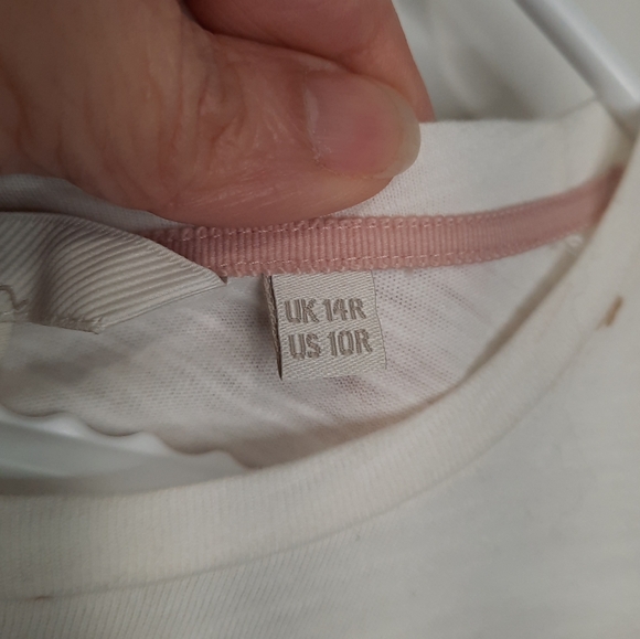 Boden Jersey TShirt Dress Glorious British Style White Gold Foil Womens Size 10R - Picture 8 of 15